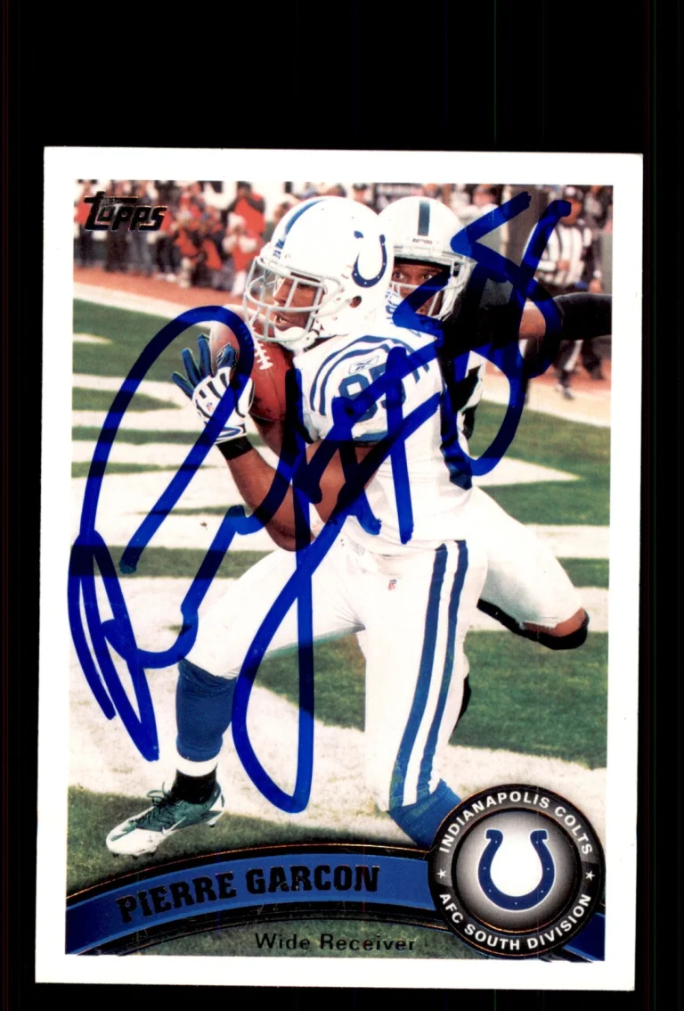 Signed Football Card Auto Pierre Garcon 2011 Topps #352 Indianapolis Colts