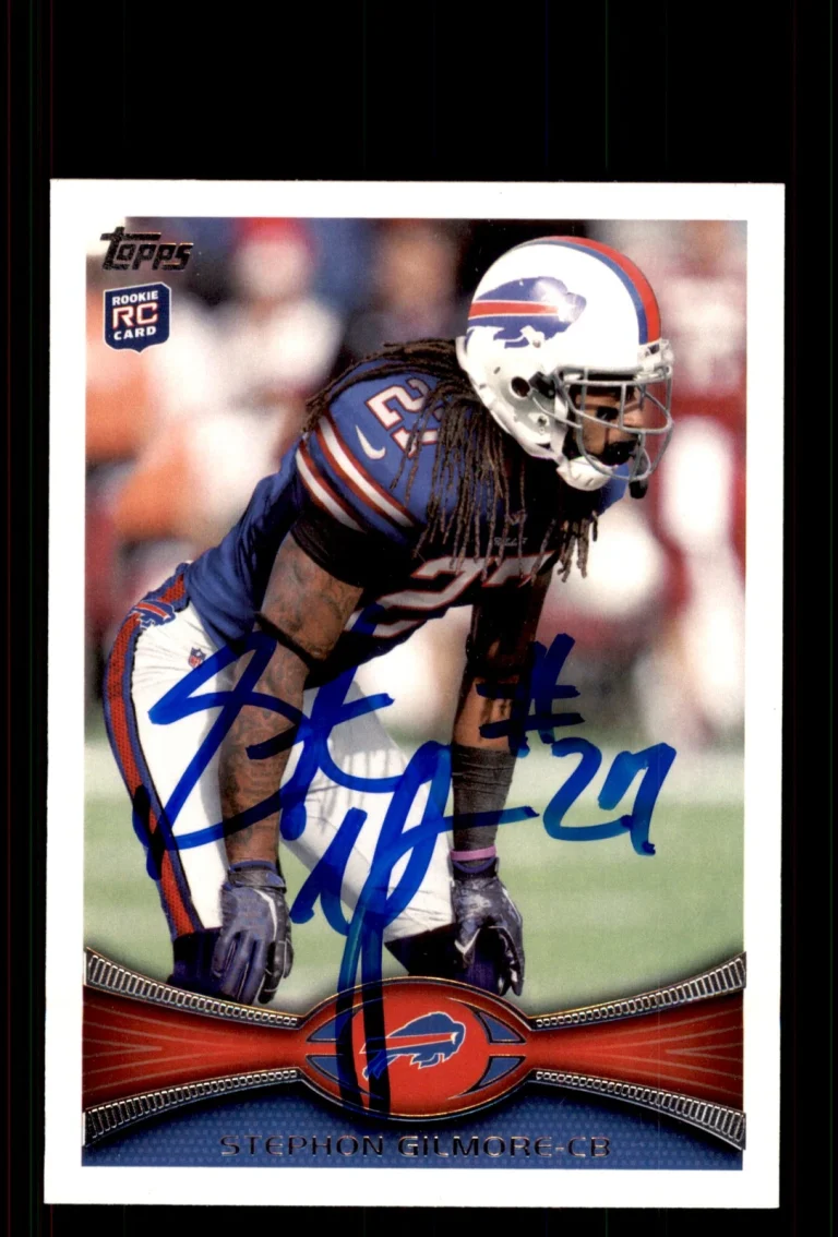 Signed Football Card Auto Stephon Gilmore 2012 Topps #154 Buffalo Bills