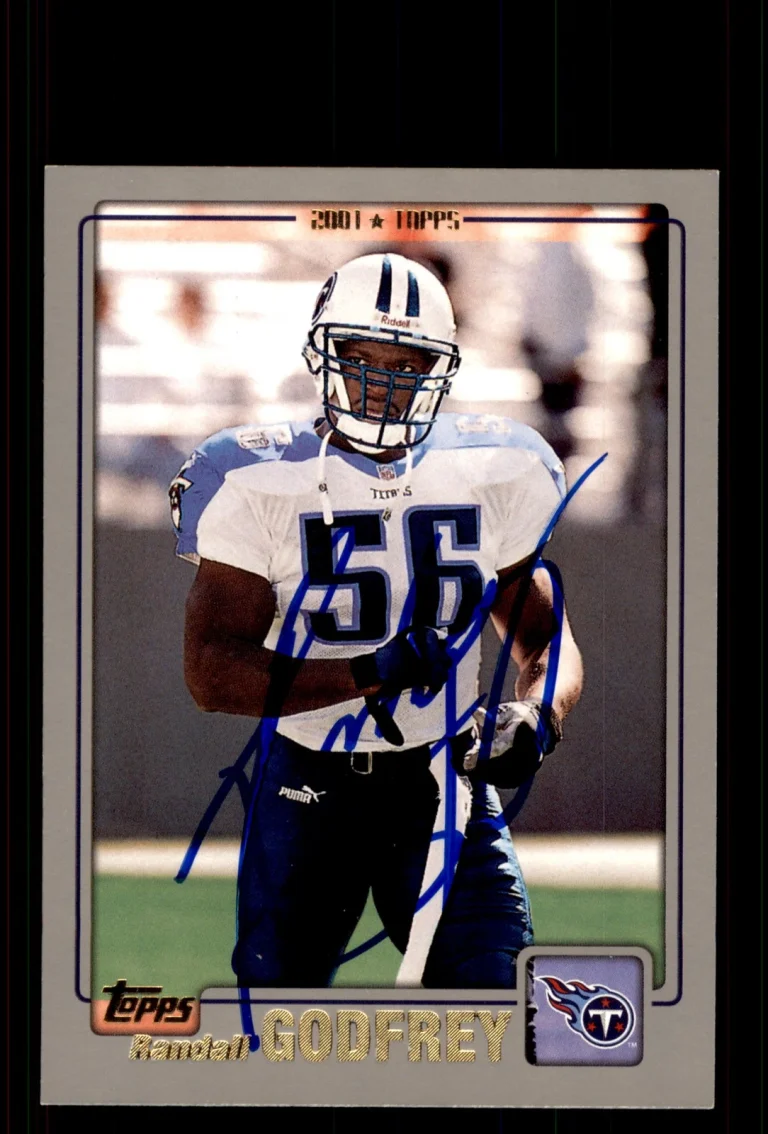 Signed Football Card Auto Randall Godfrey 2001 Topps #66 Tennessee Titans