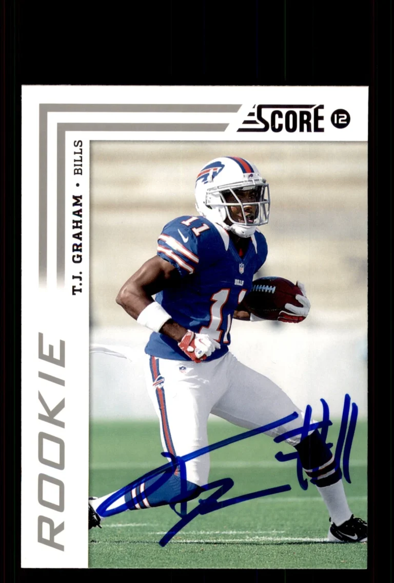 Signed Football Card Auto T.J. Graham 2012 Score #399 Buffalo Bills