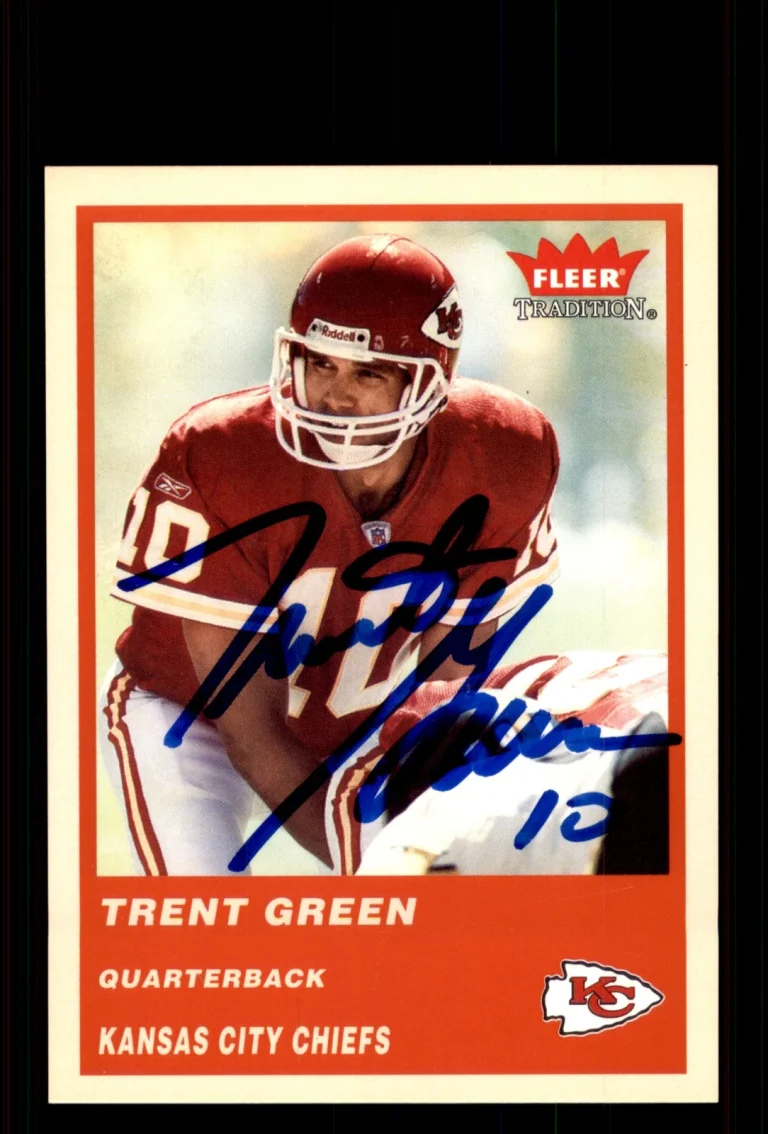 Signed Football Card Auto Trent Green 2004 Fleer Tradition #48 KC Chiefs