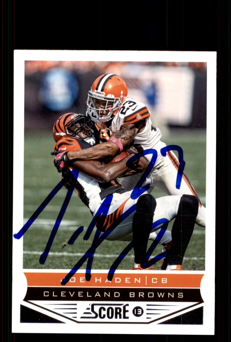Signed Football Card Auto Joe Haden 2013 Score #51 Cleveland Browns