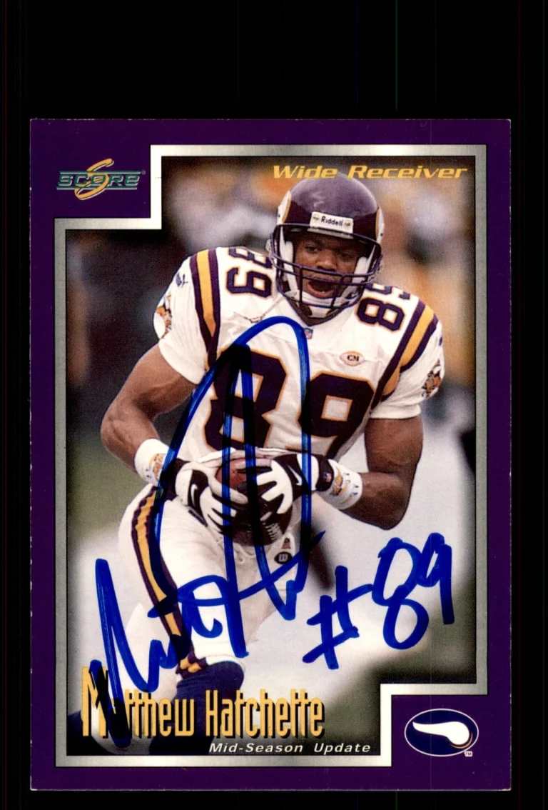 Signed Football Card Auto Matthew Hatchette 1999 Score #S-82 Vikings