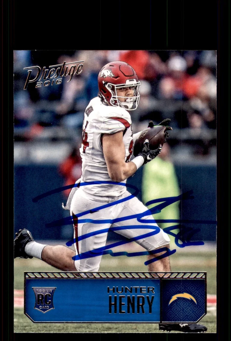 Signed Football Card Auto Hunter Henry 2016 Panini Prestige #263 Chargers