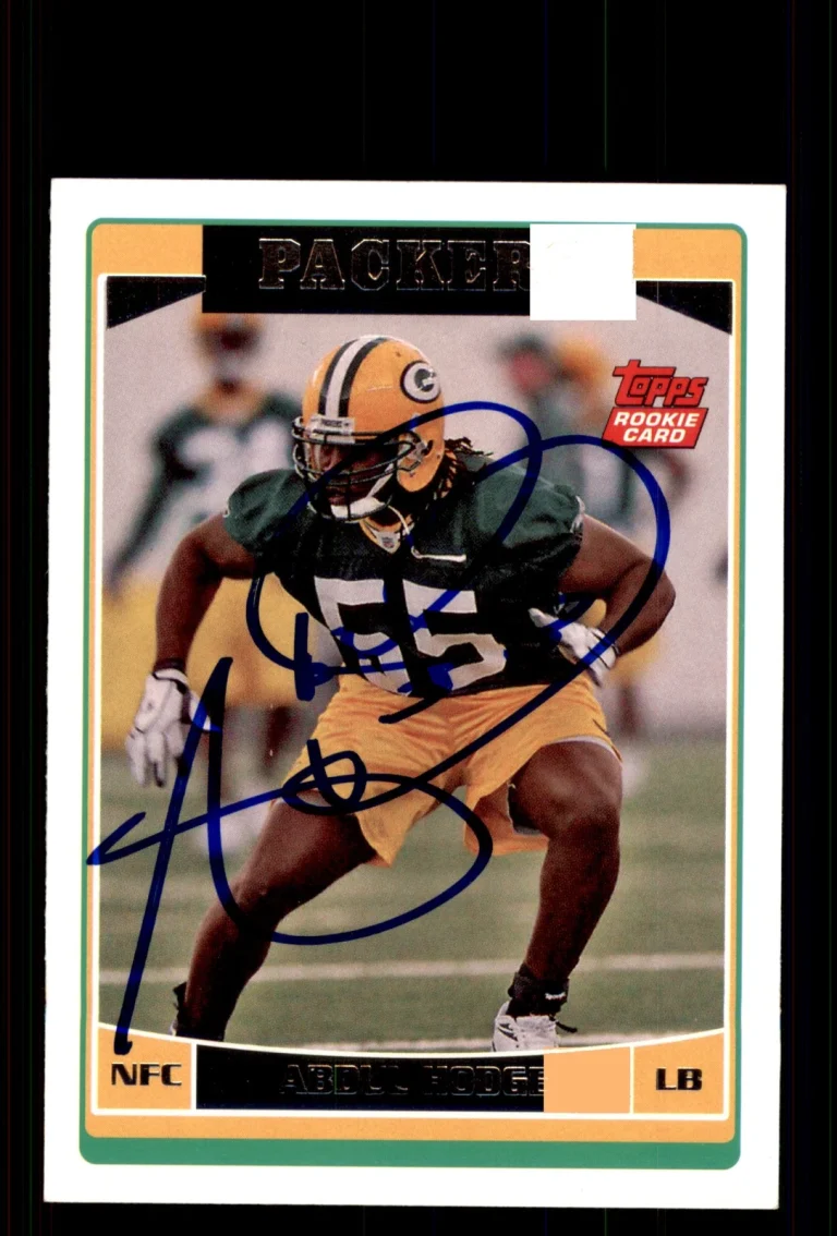 Signed Football Card Auto Abdul Hodge 2006 Topps #323 Green Bay Packers