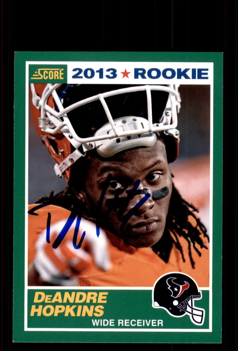 Signed Football Card Auto DeAndre Hopkins 2013 Score #356 Houston Texans