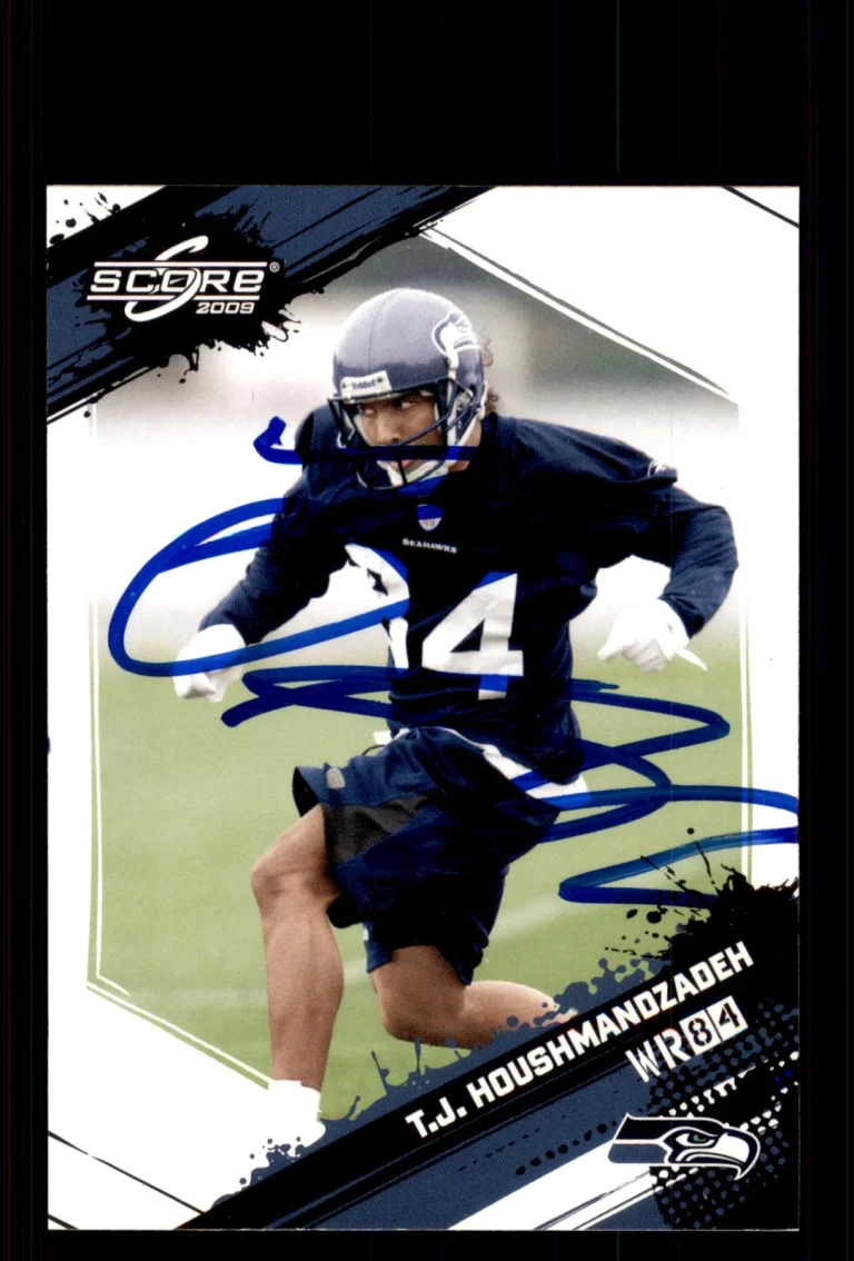 Signed Football Card Auto T.J. Houshmandzadeh 2009 Score #64 Seattle Seahawks