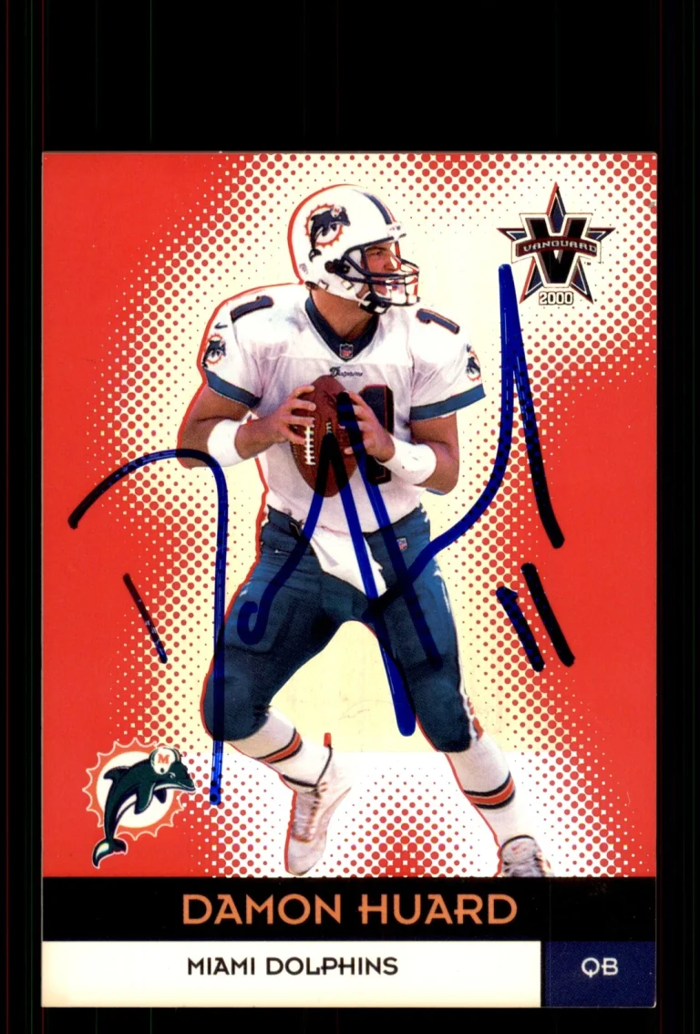 Signed Football Card Auto Damon Huard 2000 Pacific Vanguard #32 Miami Dolphins