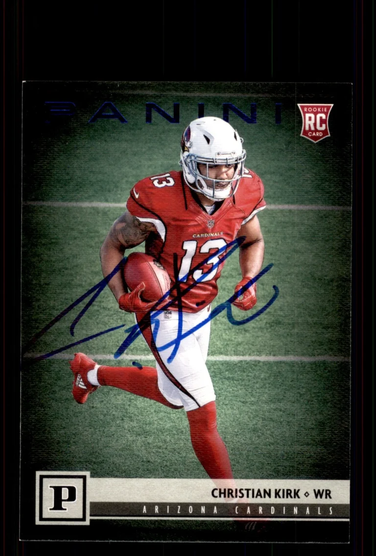 Signed Football Card Auto Christian Kirk 2018 Panini #322 Arizona Cardinals