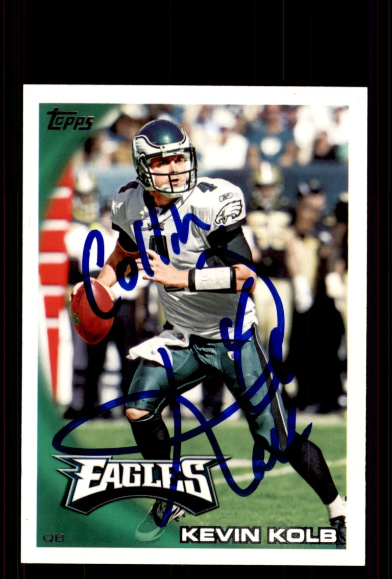 Signed Football Card Auto Kevin Kolb 2010 Topps #189 Philadelphia Eagles