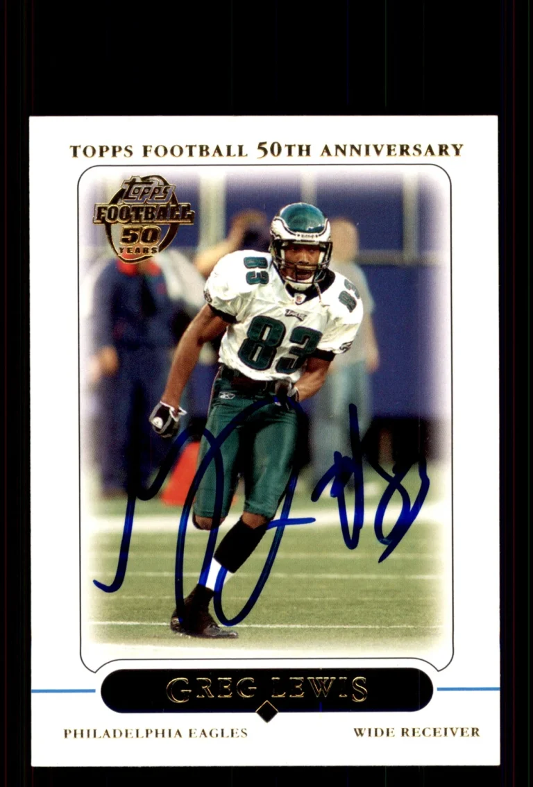 Signed Football Card Auto Greg Lewis 2005 Topps #308 Philadelphia Eagles