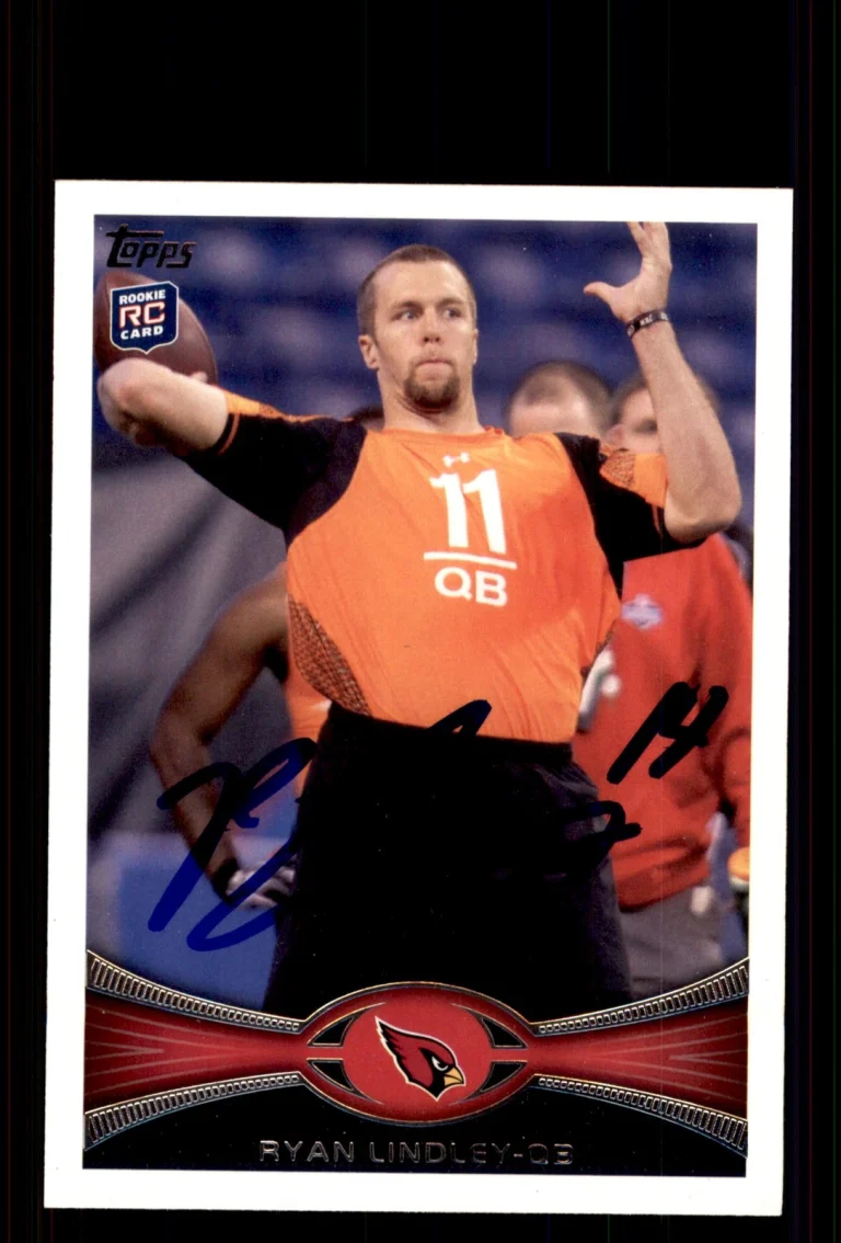 Signed Football Card Auto Ryan Lindley 2012 Topps #48 Arizona Cardinals