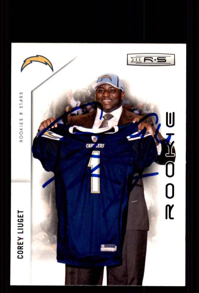 Signed Football Card Auto Corey Liuget 2011 Panini Rookies & Stars #175 Chargers
