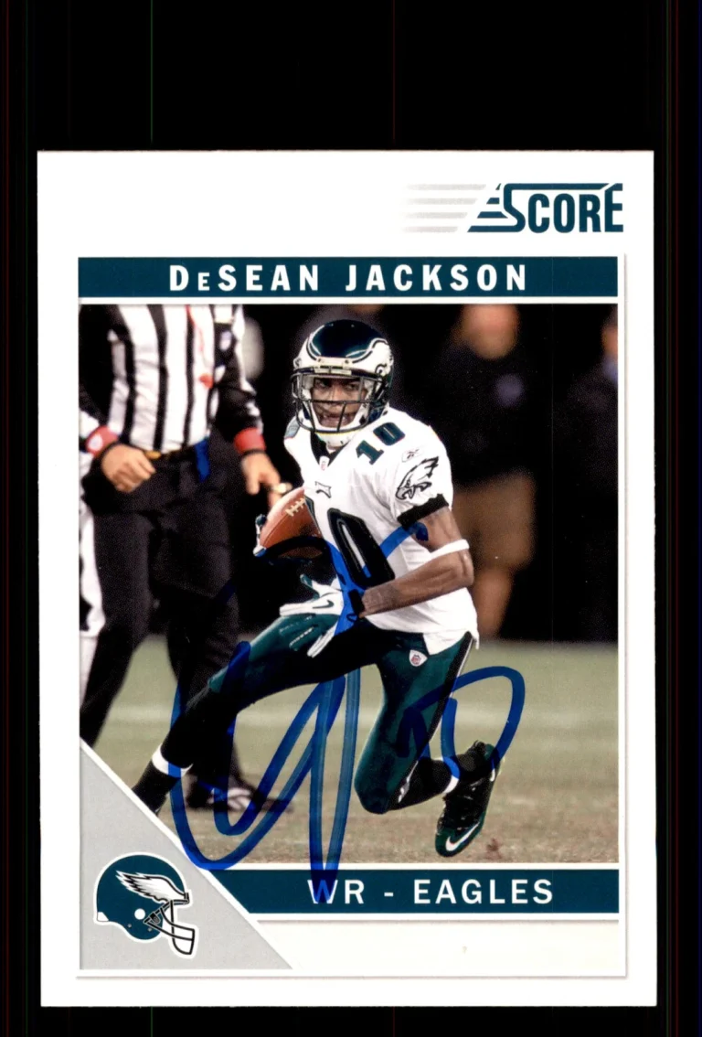 Signed Football Card Auto DeSean Jackson 2011 Score #220 Philadelphia Eagles