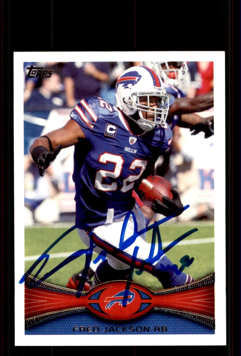 Signed Football Card Auto Fred Jackson 2012 Topps #133 Buffalo Bills