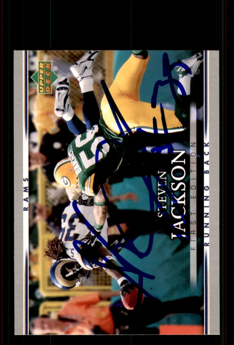 Signed Football Card Auto Steven Jackson 2007 Upper Deck First Edition #85 Rams