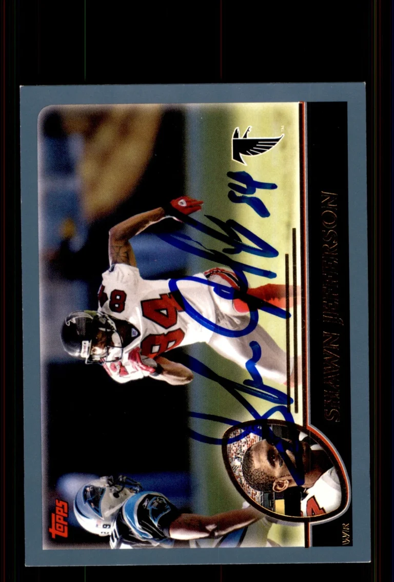 Signed Football Card Auto Shawn Jefferson 2003 Topps #198 Atlanta Falcons