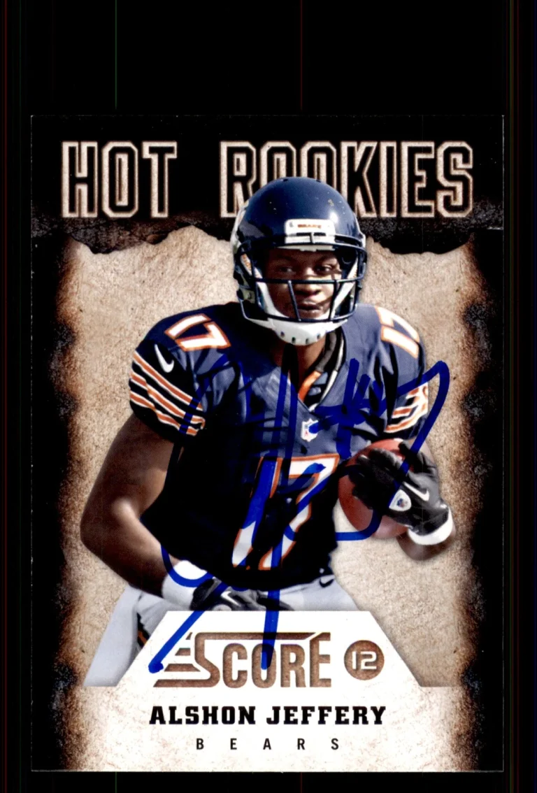 Signed Football Card Auto Alshon Jeffery 2012 Score #26 Chicago Bears