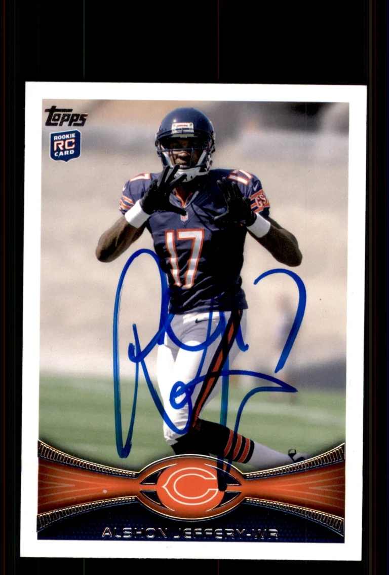 Signed Football Card Auto Alshon Jeffery 2012 Topps #18 Chicago Bears