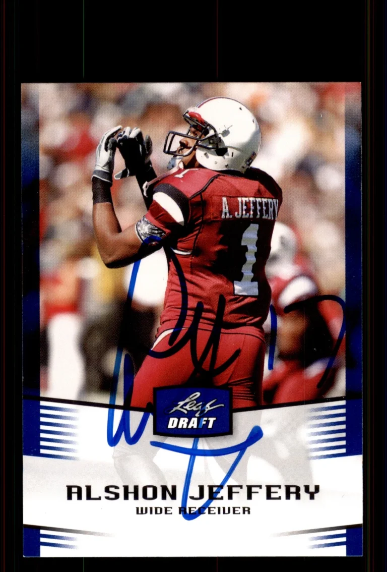 Signed Football Card Auto Alshon Jeffery 2012 Leaf Draft #2 South Carolina