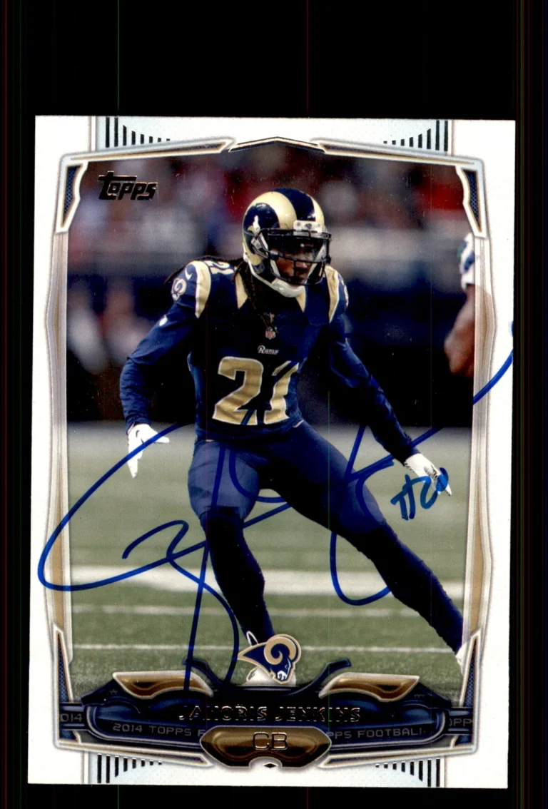 Signed Football Card Auto Janoris Jenkins 2014 Topps #199 St. Louis Rams