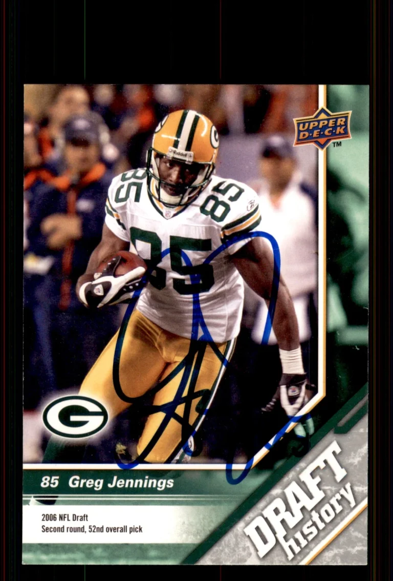 Signed Football Card Auto Greg Jennings 2009 Upper Deck Draft Edition #170