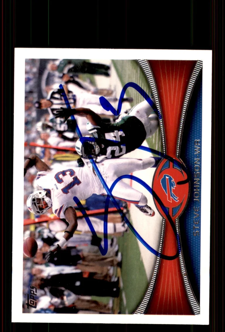Signed Football Card Auto Steve Johnson 2012 Topps #62 Buffalo Bills