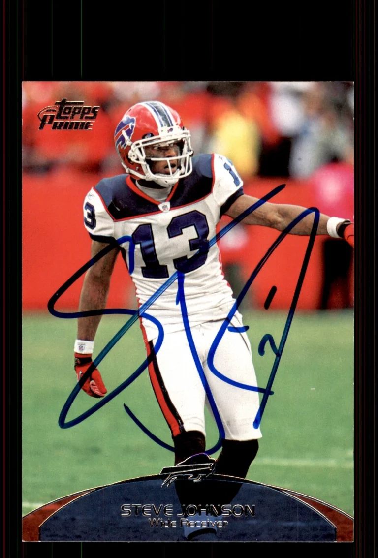 Signed Football Card Auto Steve Johnson 2011 Topps Prime #109 Buffalo Bills
