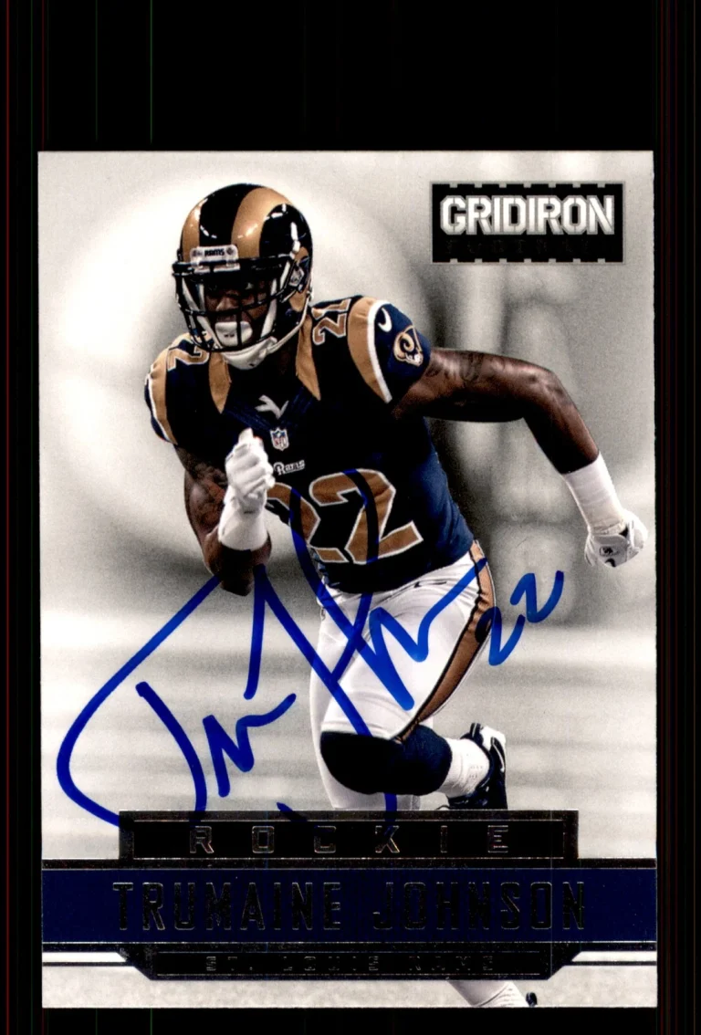 Signed Football Card Auto Trumaine Johnson 2012 Panini Gridiron #293 Rams