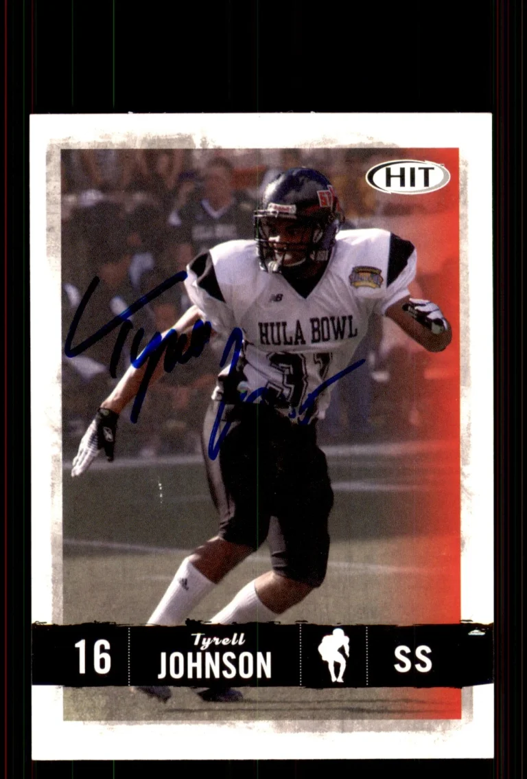 Signed Football Card Auto Tyrell Johnson 2008 SAGE HIT #37 Arkansas State