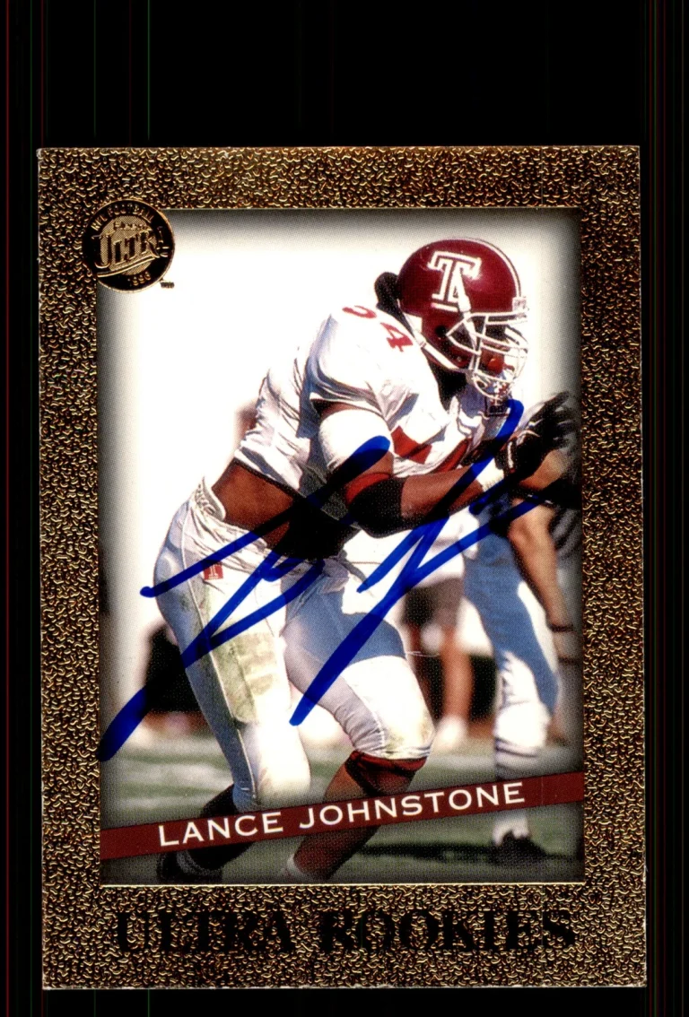 Signed Football Card Auto Lance Johnstone 1996 Ultra #16 Temple