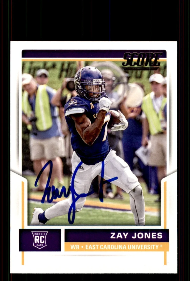 Signed Football Card Auto Zay Jones 2017 Score #340 East Carolina Pirates