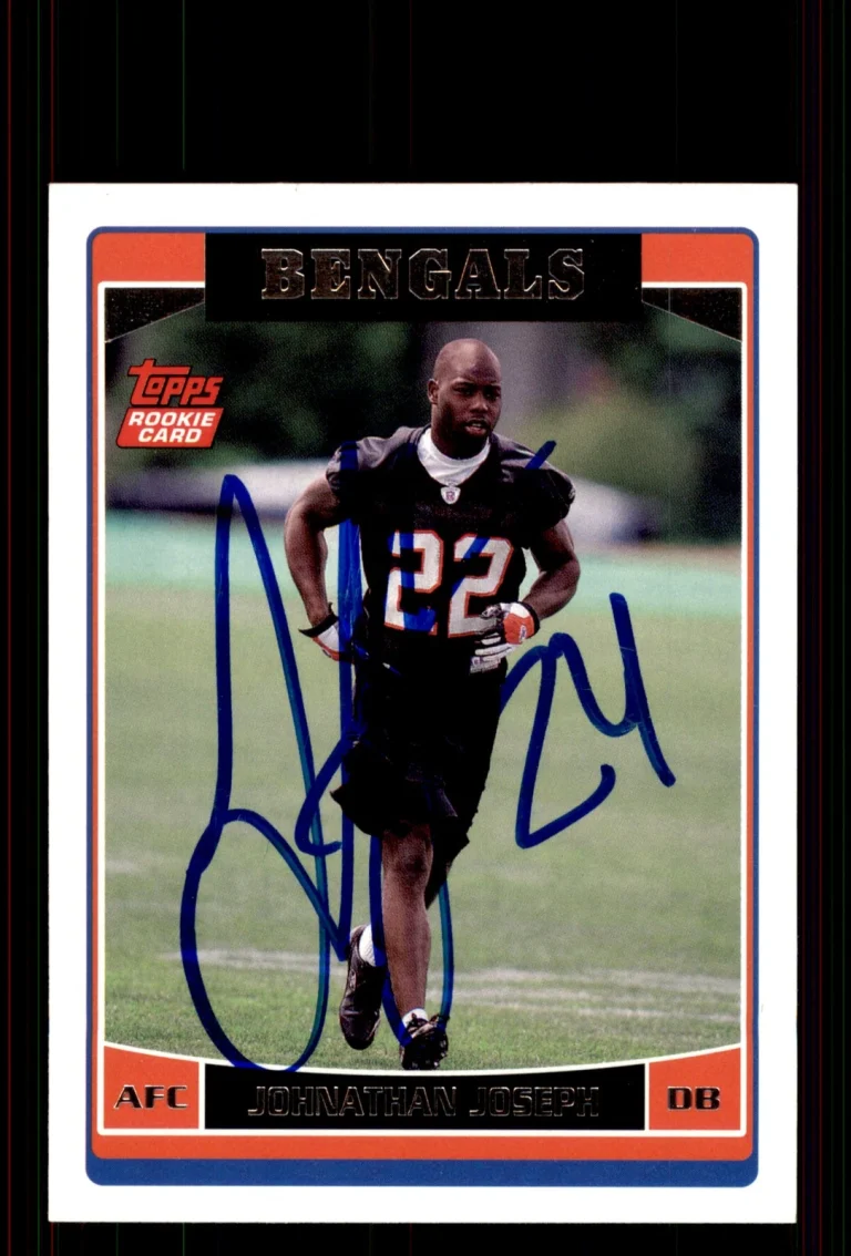 Signed Football Card Auto Johnathan Joseph 2006 Topps #326 Cincinnati Bengals