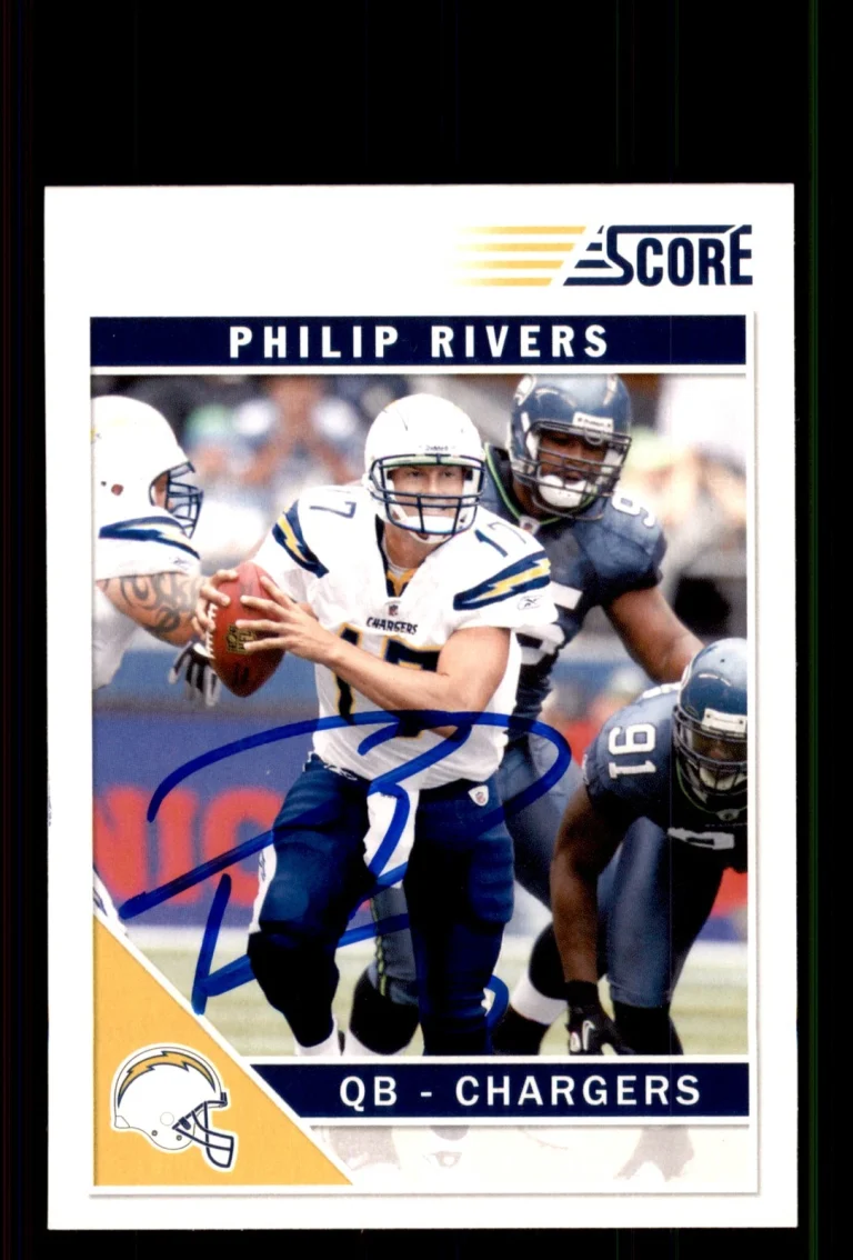 Signed Football Card Auto Philip Rivers 2011 Score #242 San Diego Chargers