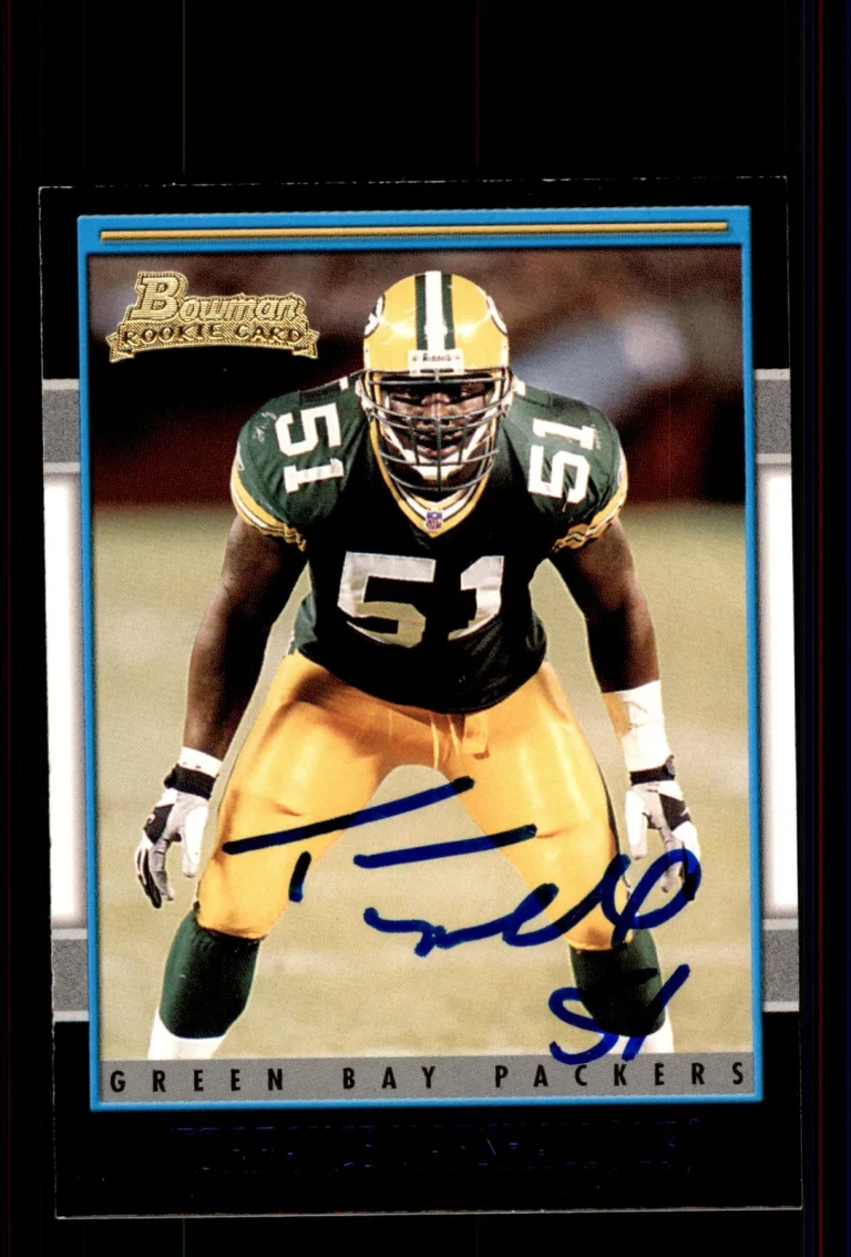Signed Football Card Auto Torrance Marshall 2001 Bowman #139 Green Bay Packers