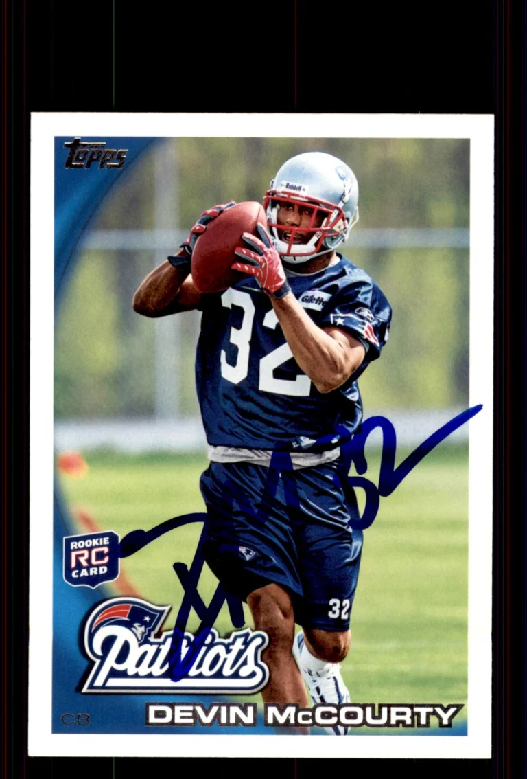Signed Football Card Auto Devin McCourty 2010 Topps #295 New England Patriots