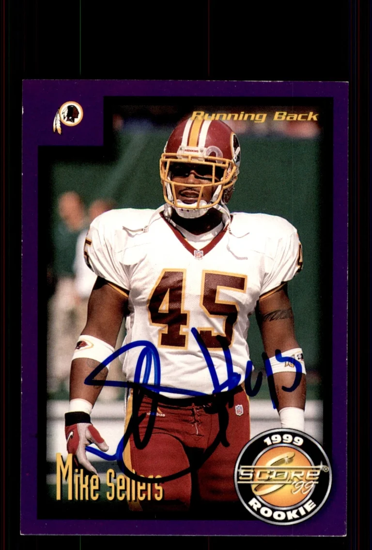 Signed Football Card Auto Mike Sellers 1999 Score Supplemental #S-66 Redskins