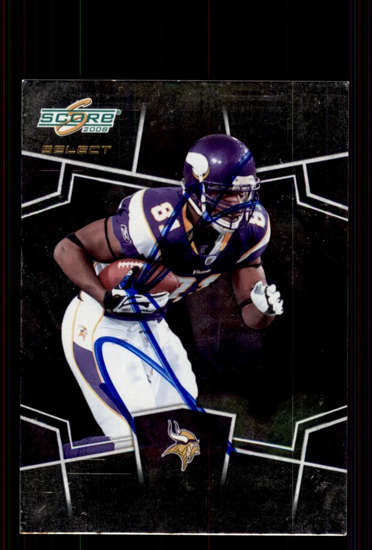 Signed Football Card Auto Visanthe Shiancoe 2008 Score Select #178 Vikings