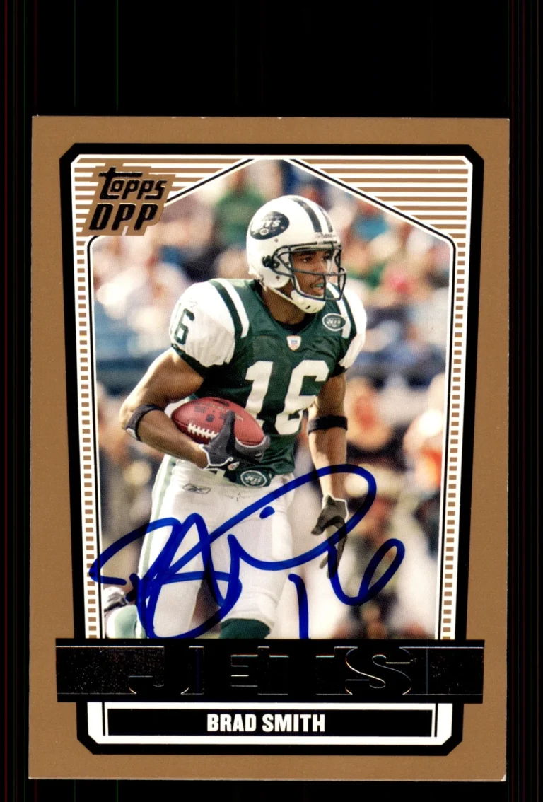 Signed Football Card Auto Brad Smith 2007 Topps Draft #78 New York Jets