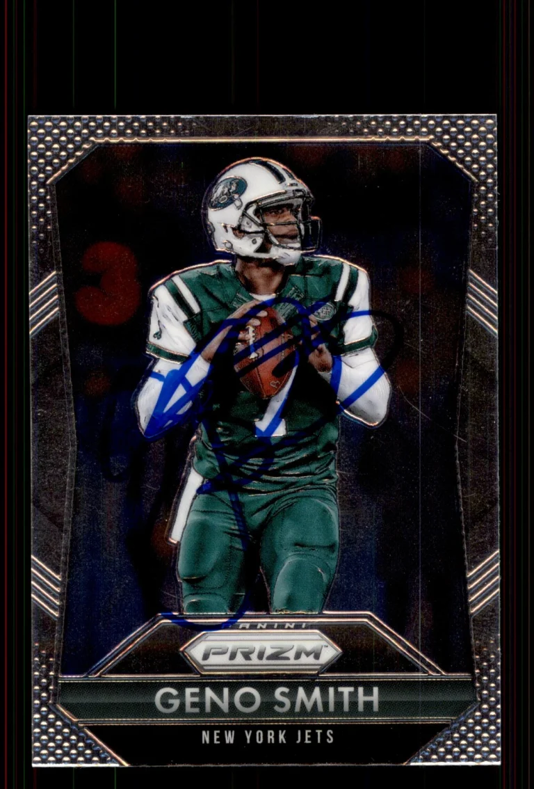 Signed Football Card Auto Geno Smith 2015 Panini Prizm #185 New York Jets