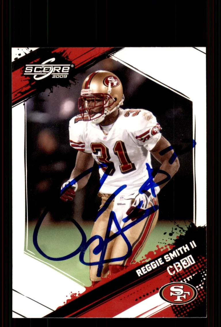 Signed Football Card Auto Reggie Smith II 2009 Score #252 San Francisco 49ers