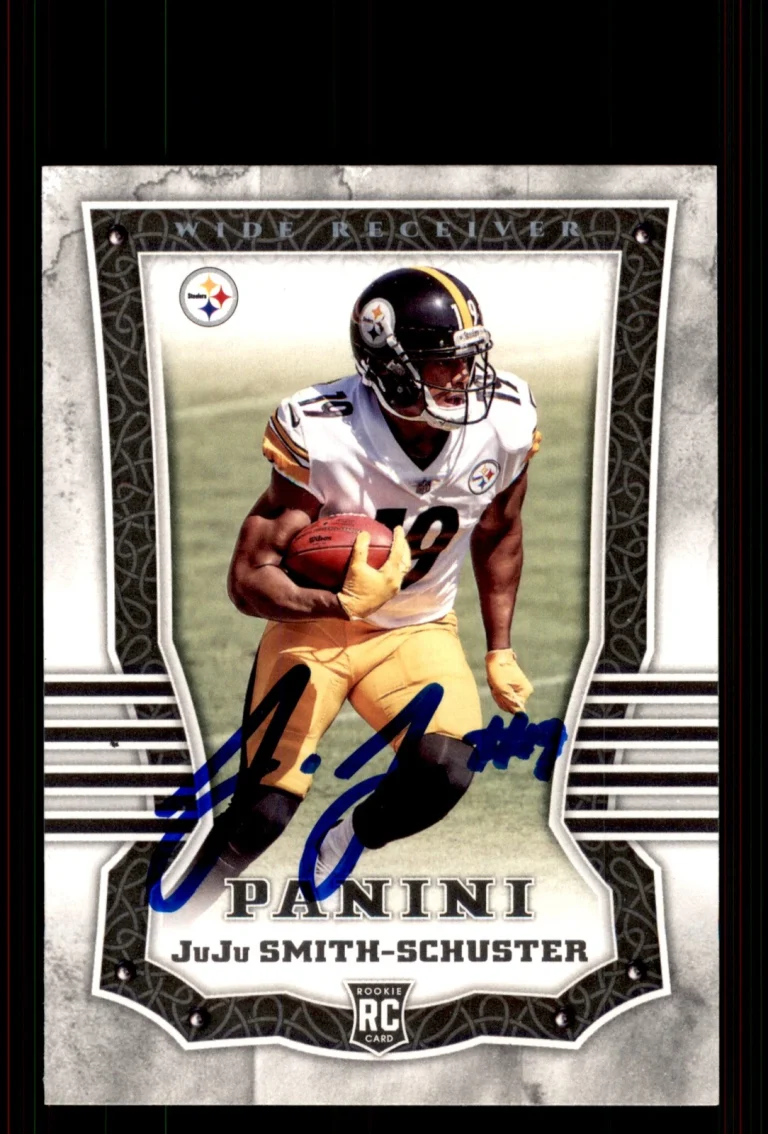 Signed Football Card Auto JuJu Smith-Schuster 2017 Panini #158 Steelers