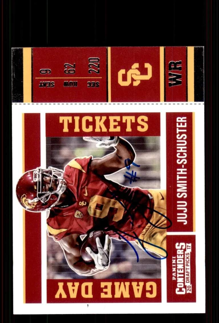 Signed Football Card Auto JuJu Smith-Schuster 2017 Panini Contenders Draft #5