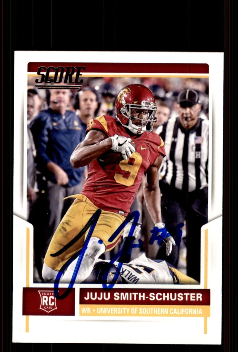 Signed Football Card Auto JuJu Smith-Schuster 2017 Score #331 USC Trojans