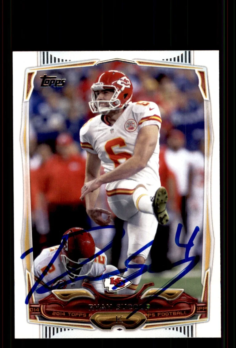 Signed Football Card Auto Ryan Succop 2014 Topps #98 Kansas City Chiefs