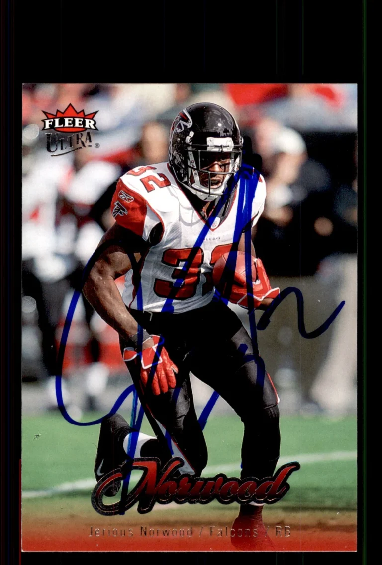 Signed Football Card Auto Jerious Norwood 2007 Ultra #6 Atlanta Falcons