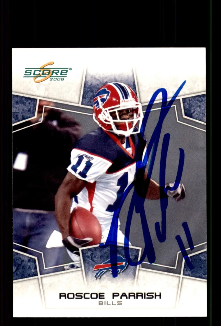 Signed Football Card Auto Roscoe Parrish 2008 Score #33 Buffalo Bills