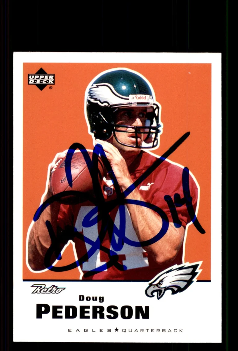 Signed Football Card Auto Doug Pederson 1999 Upper Deck Retro #118 Eagles