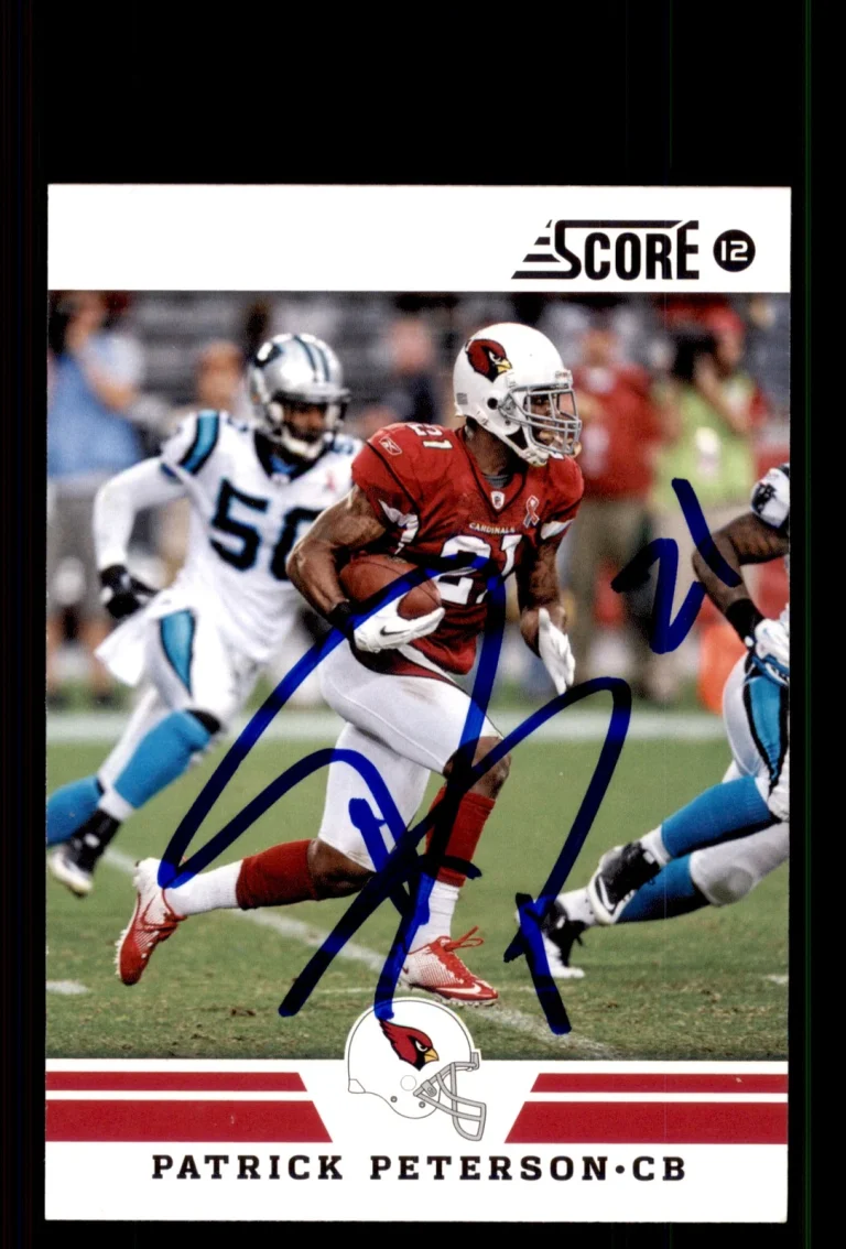 Signed Football Card Auto Patrick Peterson 2012 Score #78 Arizona Cardinals