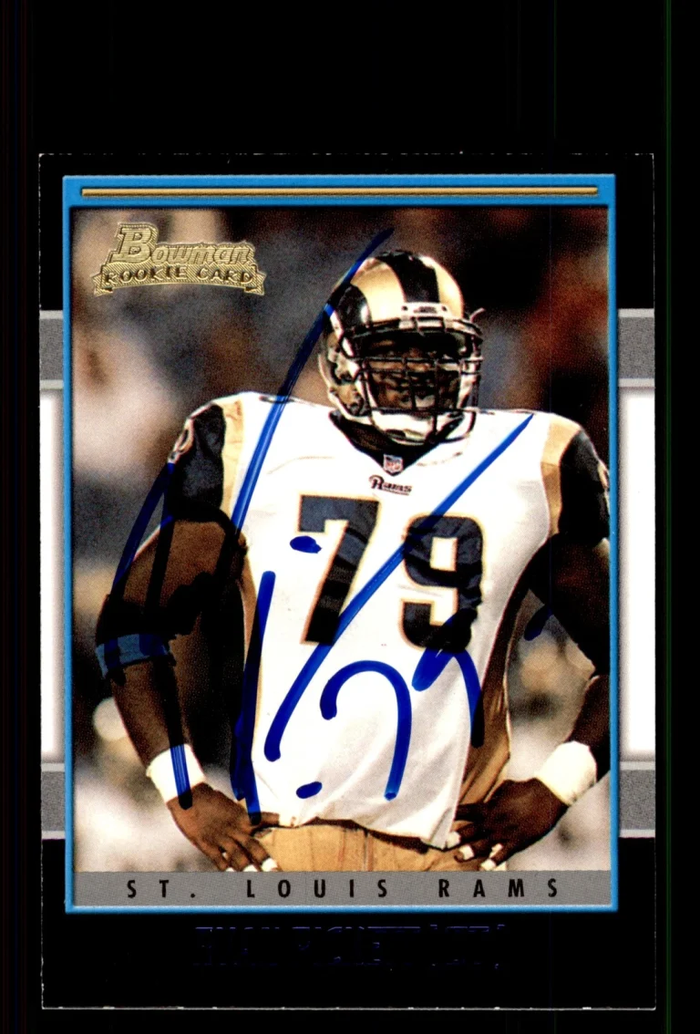 Signed Football Card Auto Ryan Pickett 2001 Bowman #244 St. Louis Rams